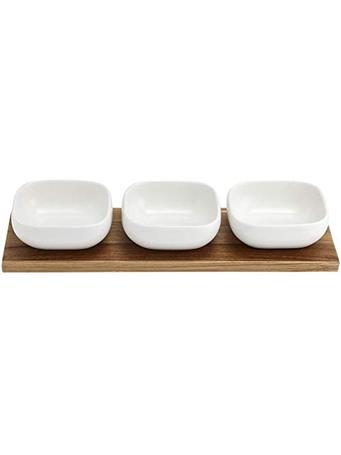 LADELLE - Essentials White Bowl Set 4 Pieces  WHITE