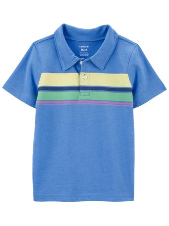 CARTER'S - Baby Striped Jersey Polo BLUE