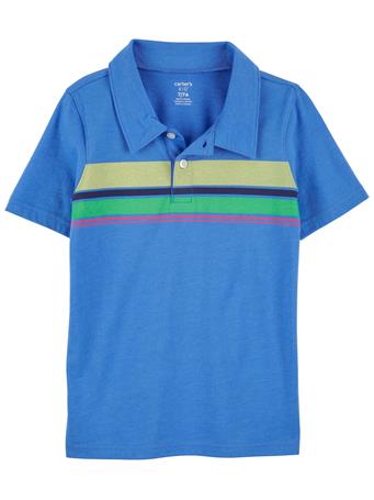CARTER'S - Kid Striped Jersey Polo BLUE