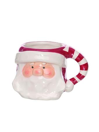 TRANSPAC IMPORTS - Dol Sculpted Santa Mug RED