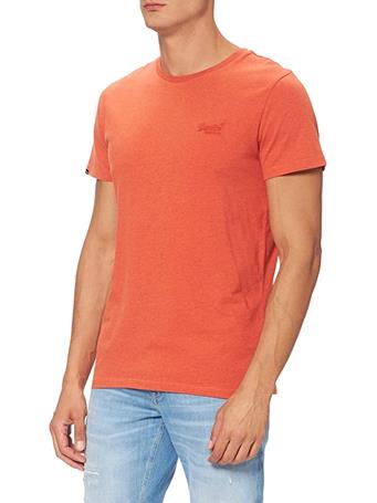 SUPERDRY - Organic Cotton Essential Logo T-Shirt RUST ORANGE MARL