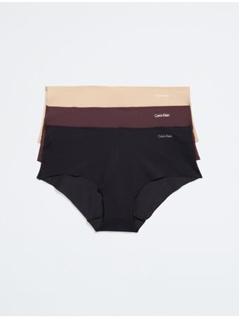 CALVIN KLEIN - Invisibles 3-Pack Hipster CAR/PLUM/BLK