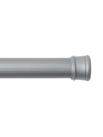KENNEY - Silver Twist & Fit Spring Tension Shower Curtain Rod SILVER