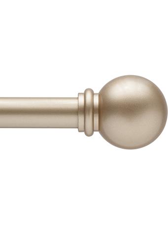 KENNEY - Chelsea Ball Decorative Window Curtain Rod BRASS