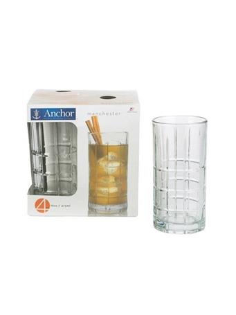 ANCHOR HOCKLING - Manchester 4 Pack Tumbler CLEAR