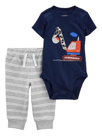 CARTER'S - Baby 2-Piece Construction Bodysuit Pant Set BROWN