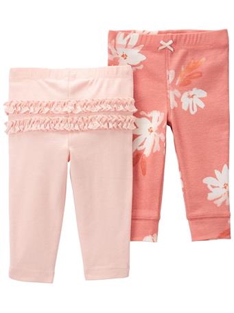 CARTER'S - Baby 2-Pack Pull-On Pants PINK
