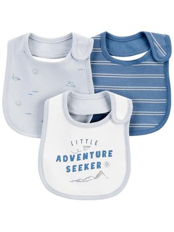 CARTER'S - Baby 3-Pack Bibs BLUE