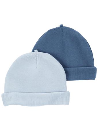 CARTER'S - Baby 2-Pack Caps BLUE