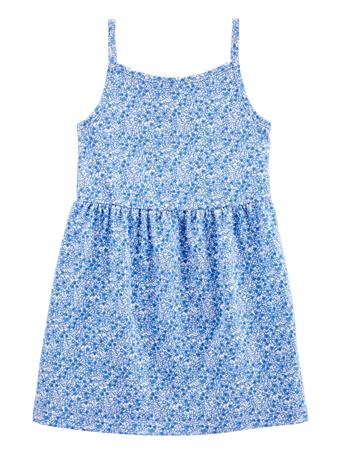 CARTER'S - Toddler Floral Jersey Tank Dress BLUE