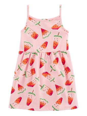 CARTER'S - Toddler Watermelon Popsicle Jersey Tank Dress PINK