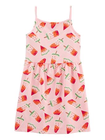 CARTER'S - Kid Watermelon Popsicle Jersey Tank Dress PINK