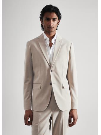 MANGO - Slim Fit Suit Blazer BEIGE