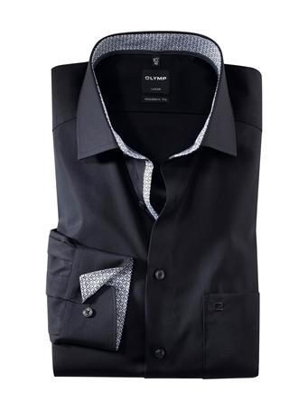 OLYMP - Luxor Modern Fit Business Shirt - Global Kent 69 BLACK