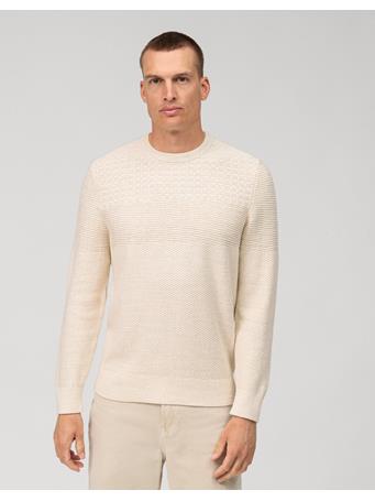 OLYMP - Organic Casual Knitwear Pullover 01 OFFWHITE
