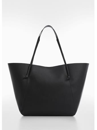 MANGO - Knot Handle Shopper Bag BLACK