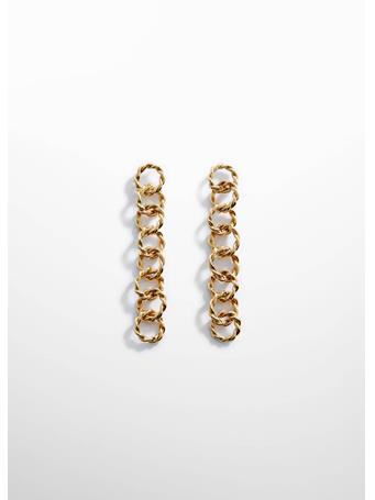 MANGO - Intertwined Hoop Earrings GOLD