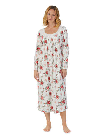 CAROLE HOCHMAN - Royal Garden Cotton Long Nightgown 138 RED FLORAL
