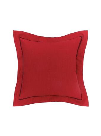 C&F HOME - Scarlet Flange Pillow  SCARLET