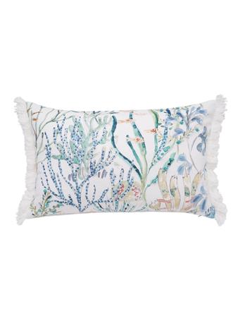 C&F HOME - Coralie Sound Boudoir Pillow WHITE/BLUE