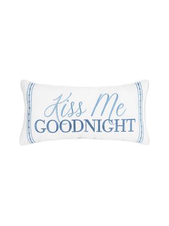 C&F HOME - Kiss Me Goodnight Pillow WHITE
