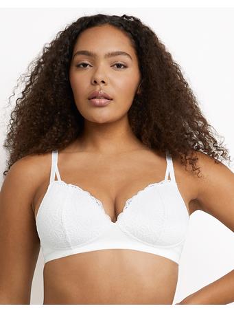 MAIDENFORM - Soft Support Lace Bralette WHITE