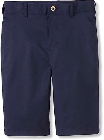 FRENCH TOAST - Adjustable Waist Stretch Flat Front Shorts NAVY
