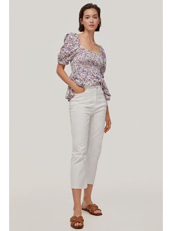 PEDRO DEL HIERRO - 5-Pocket Straight Fit Capri Jean IVORY