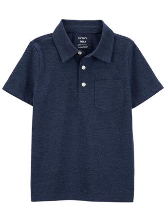CARTER'S - Baby Striped Jersey Polo NAVY