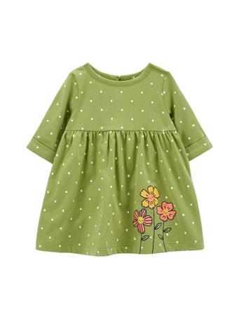 CARTER'S - Dot Flower Dress GREEN
