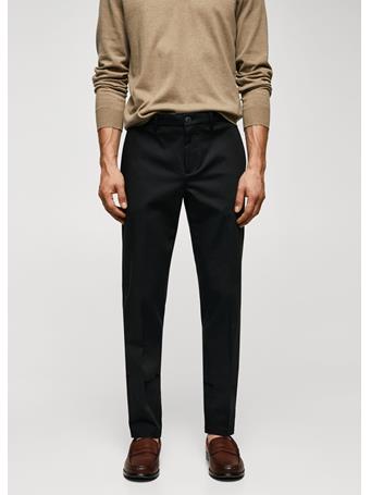 MANGO - Slim Fit Chino Trousers BLACK