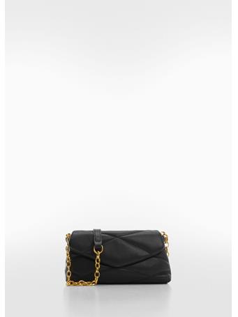 MANGO - Quilted Chain Bag BLACK