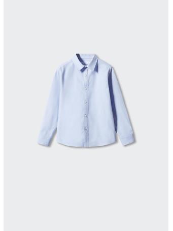 MANGO - Regular Fit Cotton Shirt LIGHT BLUE