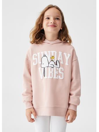 MANGO - Hooded Snoopy Sweatshirt PINK
