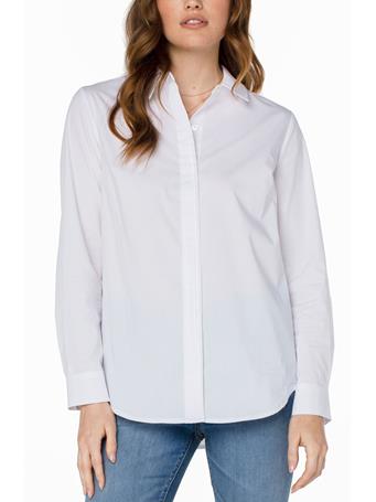 LIVERPOOL JEANS - Hidden Placket Shirt With Pintucks WHITE