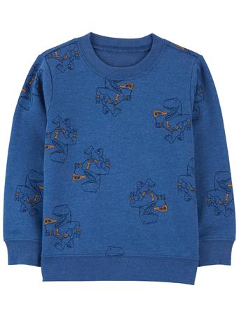 CARTER'S - Baby Dinosaur French Terry Sweatshirt BLUE