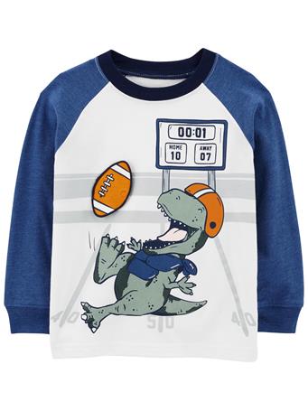 CARTER'S - Baby Dinosaur Football Jersey Tee BLUE