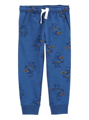 CARTER'S - Toddler Dinosaur Pull-On French Terry Joggers BLUE