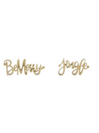 MELROSE INTERNATIONAL - Be Merry & Jingle Sign GOLD