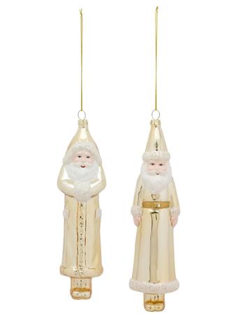 MELROSE INTERNATIONAL - Santa Ornament GOLD
