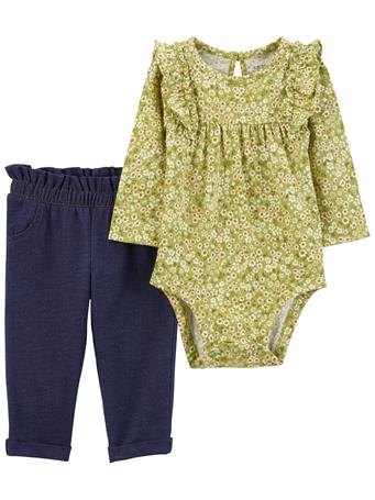 CARTER'S - Baby 2-Piece Floral Bodysuit Pant Set MULTI
