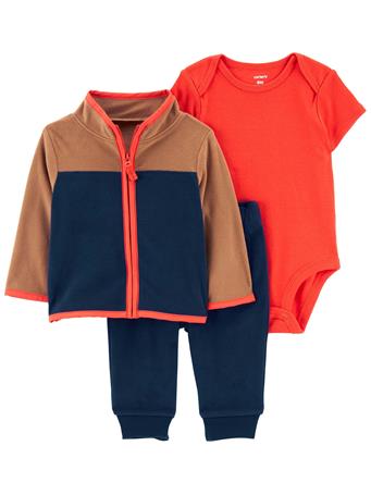CARTER'S - Baby 3-Piece Fleece Outfit Set BROWN