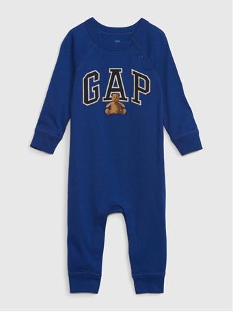 GAP - Baby French Terry Arch Logo One-Piece ROLLING BAY BLUE379