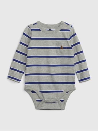 GAP - Baby 100% Organic Cotton Mix and Match Stripe Bodysuit ROLLING BAY BLUE379