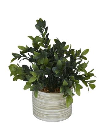 UMA INC - Faux Foliage Eucalyptus Porcelain Pot GREEN