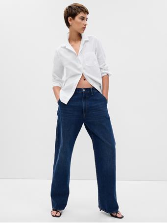 GAP - 100% Organic Cotton Perfect Shirt OPTIC WHITE
