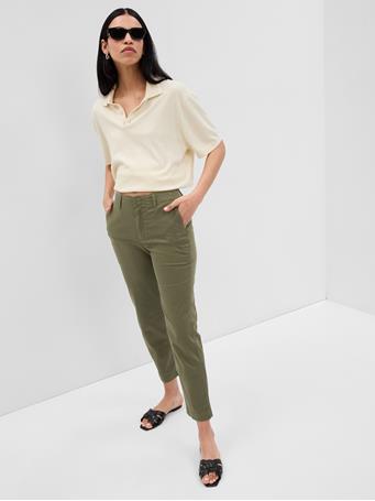 GAP - Downtown Khakis With Washwell ARMY JACKET GREEN