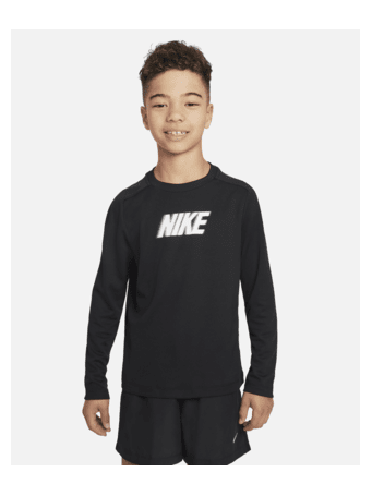 NIKE - Dri-FIT Multi+ Older Kids' (Boys') Long-Sleeve Top BLACK