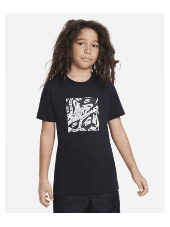 NIKE - Sportswear Big Kids' T-Shirt BLACK