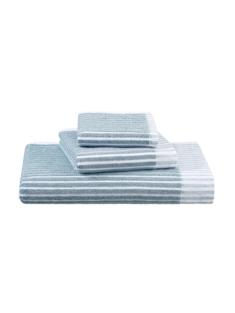 MARTEX RESTORE - Sculpt Stripe Bath Towels & Wash Cloth BLUE